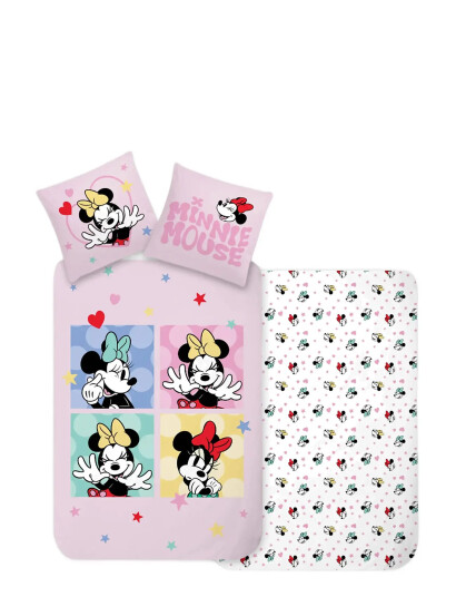 BrandMac Bed Linen Senior Minnie 1142   140X200 60X63 Cm   Pink   140X200.60X63CM