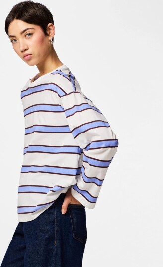 Pieces Pcmila Ls Loose Tee Jrs Noos Bc White M
