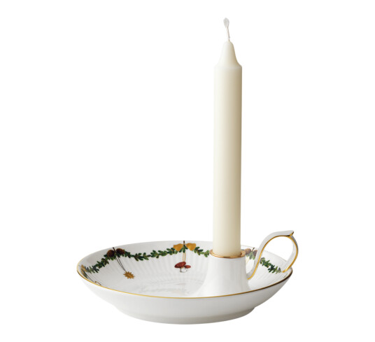 Royal Copenhagen Stjerneriflet Jul lysestake hvit 18 cm Royal Copenhagen Stjerneriflet Jul lysestake hvit 18 cm