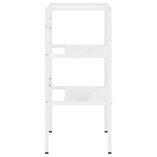 vidaXL Badehylle hvit 40x38x83 cm jern
