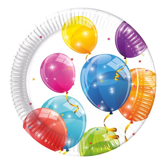 Globos Europe Papptallerkener Ballonger - 8-pakning
