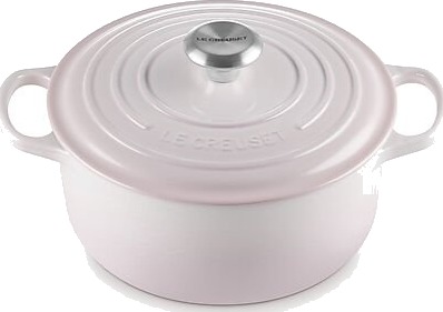 Le creuset signature støpejernsgryte rund 24cm 4,2l shell pink Le creuset signature støpejernsgryte rund 24cm 4,2l shell pink