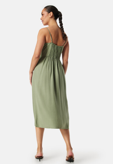 VILA Vipricil strap button dress Green 34
