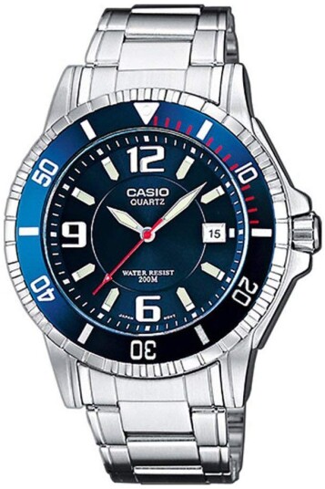 Casio Herreklokke MTD 1053D 2AVES Collection Blå/Stål Ø42.6 mm