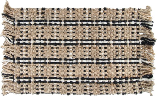 Dørmatte River natur/svart Størrelse: 60 x 90 cm Dørmatte River natur/svart Størrelse: 60 x 90 cm
