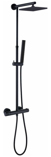A-collection Azur Square Takdusj - Komplett Takdusjsett Svart Matt A-collection Azur Square Takdusj - Komplett Takdusjsett Svart Matt