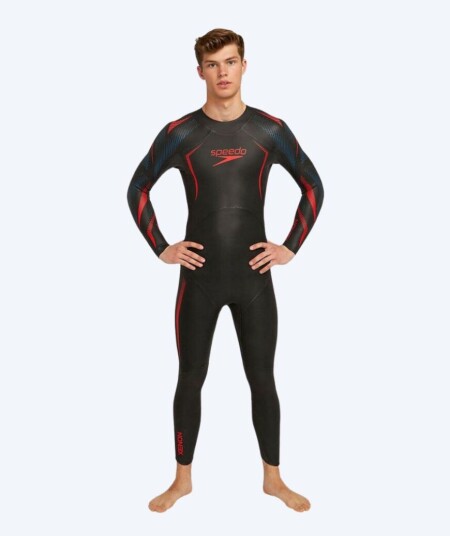 Speedo våtdrakt til menn - Xenon - Svart/rød Speedo våtdrakt til menn - Xenon - Svart/rød