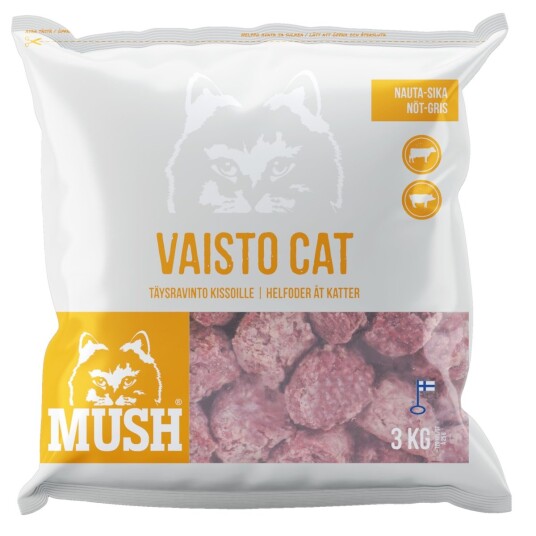 Mush Cat Hvit Okse Gris 3Kg
