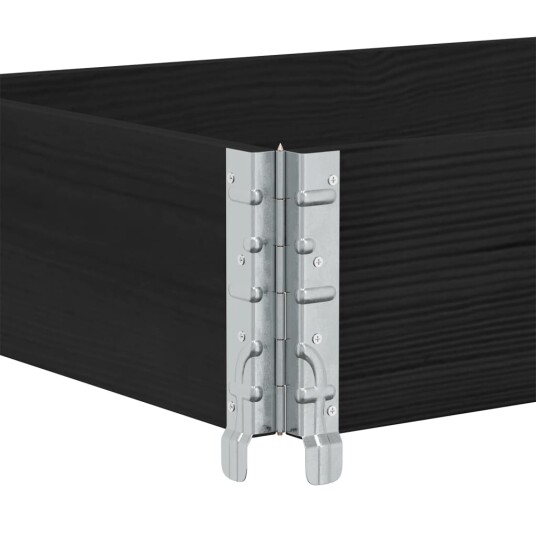 Pallekarmer svart 150x50 cm heltre furu