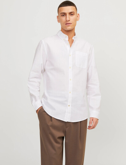 Jack & Jones Jjeoxford Shirt Ls Noos - White - S