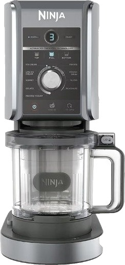 Ninja CREAMi Deluxe 10-i-1 Ismaskin med 709ml Kapasitet - Sølv NC502EU Ninja CREAMi Deluxe 10-i-1 Ismaskin med 709ml Kapasitet - Sølv NC502EU