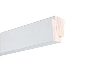 Rindalslist taklist furu 2 skygger hvit bomull s0502 y 21x34x4400 mm
