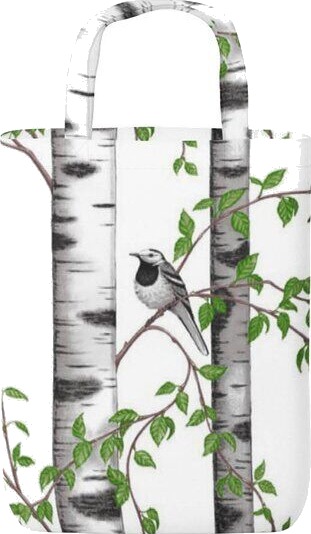 Arvidssons Textil Björkdungen handlenett 32x40 cm offwhite/grønn