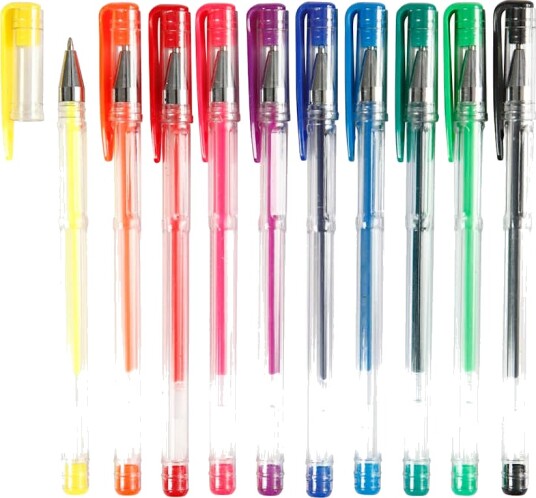 Kulepenn Creativ Company gel Ass Farger Strek 08 mm 10 Ass/1 Pk