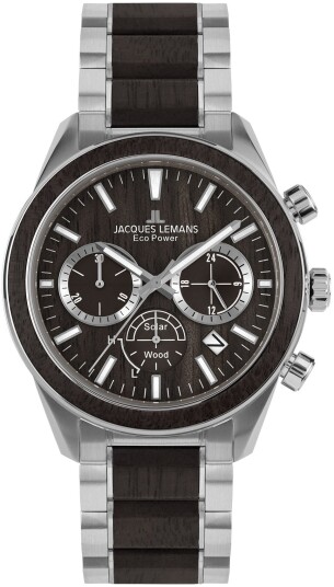 Jacques Lemans Herreklokke 1 2115I Eco Power Solar Brun/Stål Ø44 mm