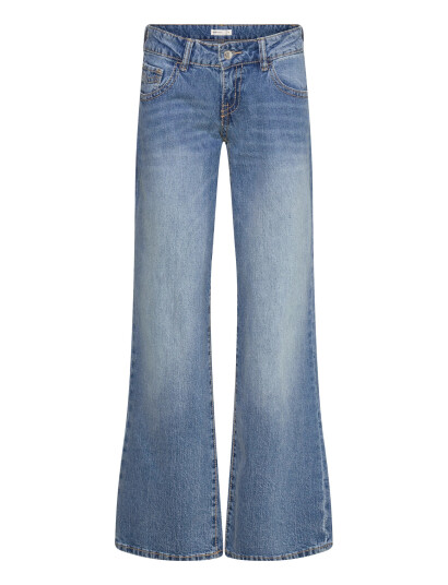 Gina Tricot Ultra Low Wide Jeans Blue 42