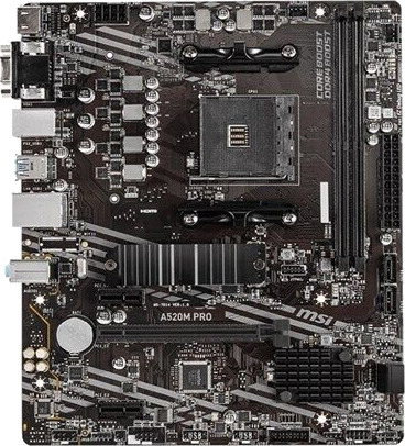 MSI A520M PRO - AMD A520 - AMD AM4 socket - DDR4 RAM - Micro-ATX MSI A520M PRO - AMD A520 - AMD AM4 socket - DDR4 RAM - Micro-ATX