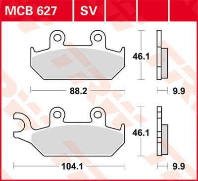 Bremseklosser TRW MCB627SV Bremseklosser TRW MCB627SV