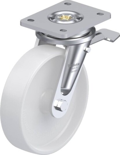 Blickle 87130 Lo-Po 200G-St Styrehjul Med Bremse, Hjuldiameter 200 Mm, Bæreevne (Maks.) 600 Kg, 1 Stk