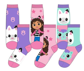 Gabby's Dukkehus Sokker 3-pk Cute - 31/34 - Voksen