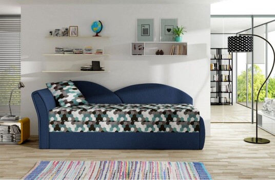 Sofa Eltap Aga 218x80x77 cm Ac 01 Alova 79 Mønster Blå Venstre