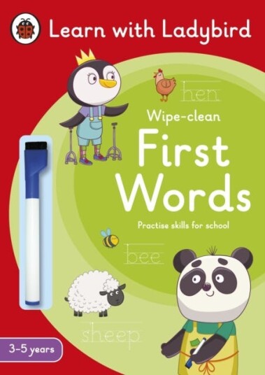 First Words: A Learn with Ladybird WipeClean Activity Book 35 years Ideal for home learning (EYFS)