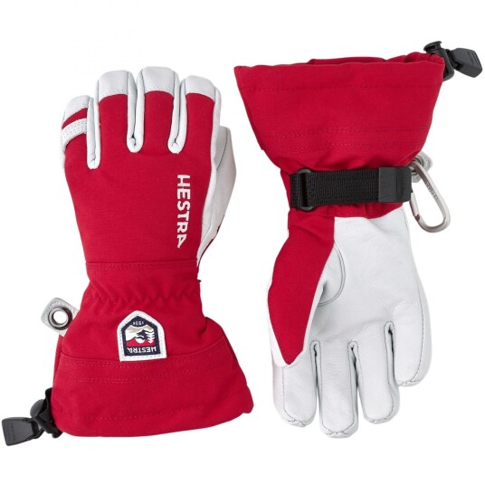 Hestra Army Leather Heli Ski Jr, Skihansker, Junior, Red 6