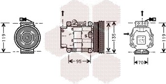 AC-kompressor VAN WEZEL 1700K041