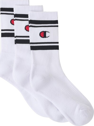 Champion Sokker Crew Socks 3 pakning Hvit