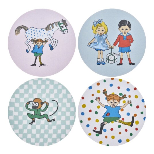 Muurla Pippi glassunderlag 4 stk Muurla Pippi glassunderlag 4 stk