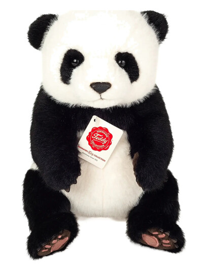 Teddy Hermann Sitting Panda 28 Cm - Black - 28 CM