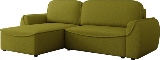 Navrel 3 seters Sovesofa med Sjeselong og Oppbevaring Oliven