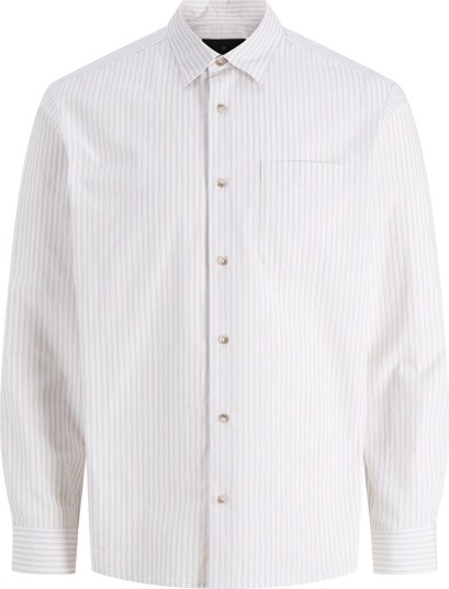 Jack & Jones Jprblaedward Dobby L/S Shirt   Cream   S