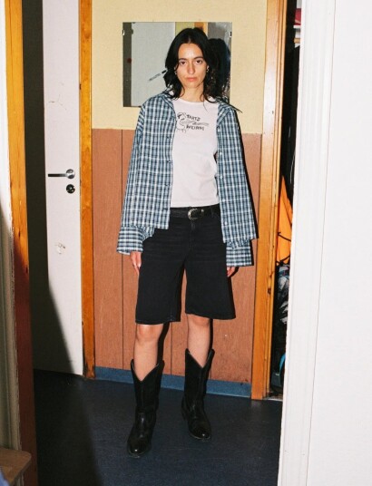 Nudie Jeans Jutta Shirt Indigo Seersucker Blue/Offwhite   Multi/patterned   M