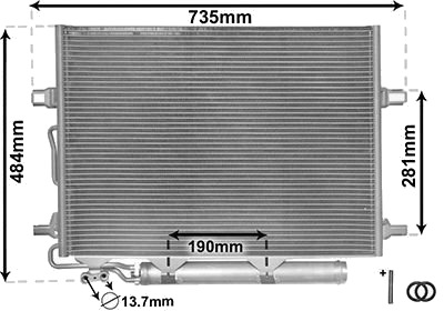 VAN WEZEL 30005307 Kondensator, klimaanlegg