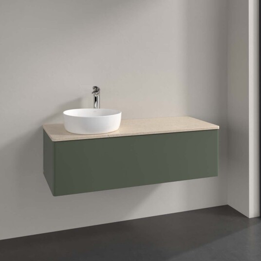 Villeroy & Boch  Antao Servantskap med 1 skuff 120x50x36 cm u/lys Grønn Matt/Crème