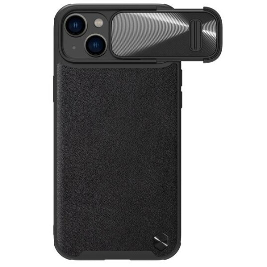 Nillkin Camshield Leather S Case Etui Iphone 14 Plus Pokrowiec Z Osłoną Na Aparat Svart