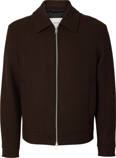 Selected Slmphilip Wool Blend Jkt Noos Brown L Selected Slmphilip Wool Blend Jkt Noos Brown L