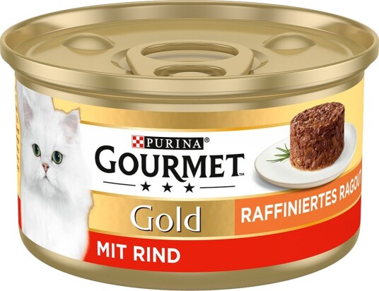 Gourmet Våtfôr Gold Raffinert Ragu Okse 12 X 85 G