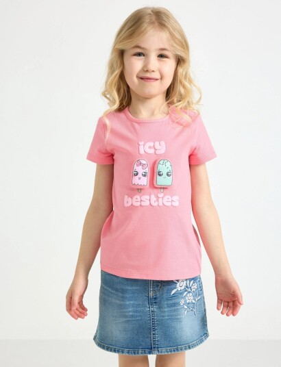 Lindex Top With Application   Pink   98