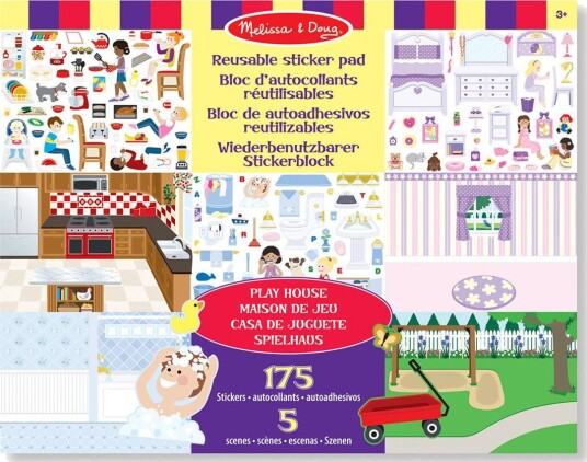 Melissa & Doug Gjenbrukbare Klistremerker 175 stk 3+ År Lekehus
