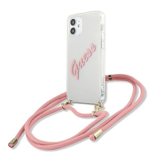Guess Mobildeksel iPhone 12 Mini 5,4" Rosa Script Vintage Hardetui