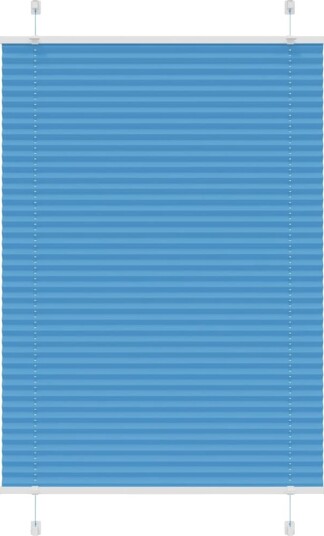 plisségardin blå 85x100 cm Stoff Bredde 84,4 Polyester