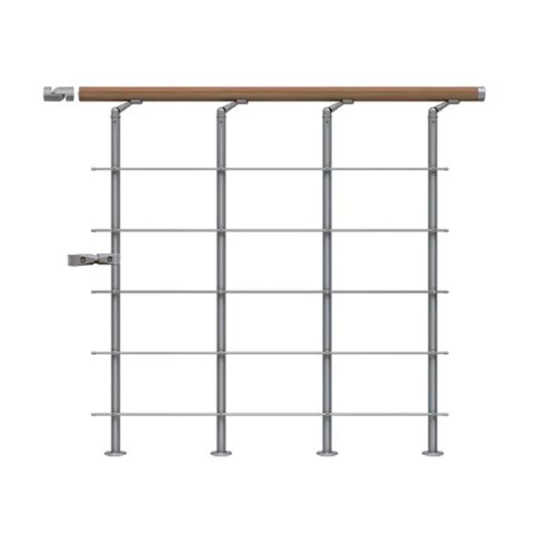 Dolle Gelender Til Repos Style6 Eik Oljet Startkit Pearl Grey