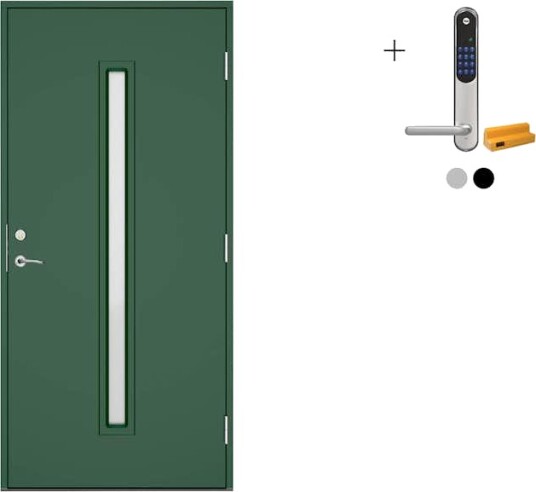 Ytterdør Swedoor Clever-Line+ Hamra med Yale Doorman Classic Home