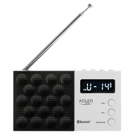 Adler AD 1908 Bluetooth Digitalradio med PLL og USB/SD-avspilling - Svart/Hvit Adler AD 1908 Bluetooth Digitalradio med PLL og USB/SD-avspilling - Svart/Hvit