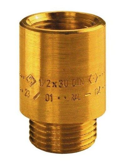 Unite extension 20 mm x 12 brass