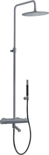 Tapwell TVM2200 Takdusj med badekarbatteri-Ascot Grey