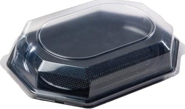 Plastlåg Højt 8 Kant Klar Til Sort Fad Vnr 73700,10 Stk/Ps   10 Stk.