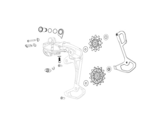 SRAM Rival XPLR AXS E1 ytterplate kit til bakskifter SRAM Rival XPLR AXS E1 ytterplate kit til bakskifter